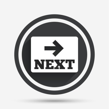 ok işareti simgesi. En yakın düğme. Gezinti simgesi.