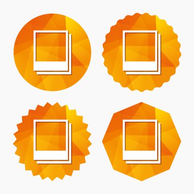 fotoğraf çerçeveleri şablon simgesi. boş fotoğraf.