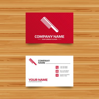 Tarak saç işareti simgesi. Kuaför sembolü.