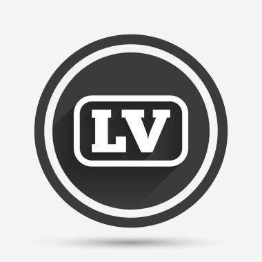 Letonca dil işareti simgesi. Çeviri lv.