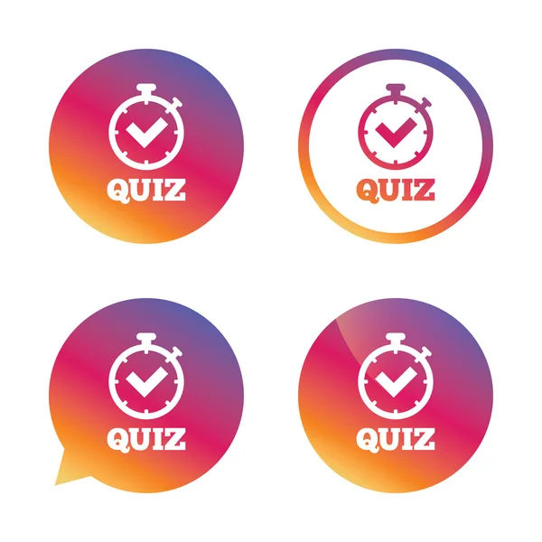 Quiz sign icons — Stock Vector
