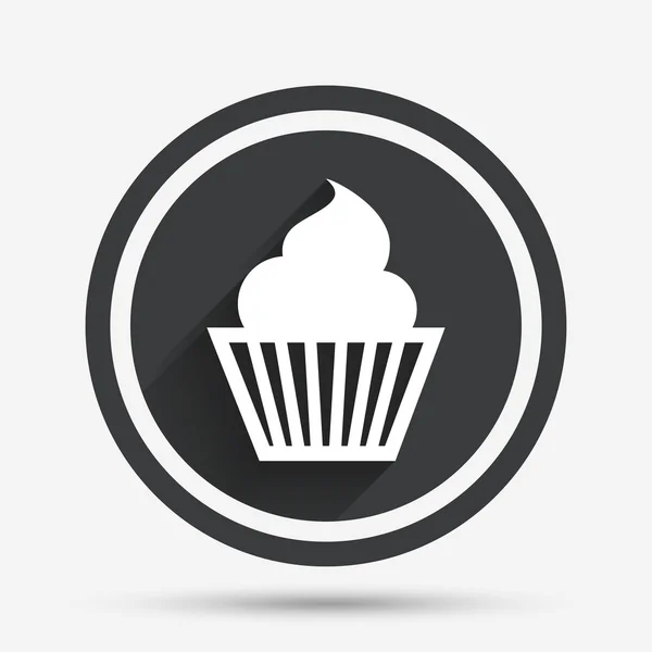 Muffin tecken ikon. cupcake symbol. — Stock vektor