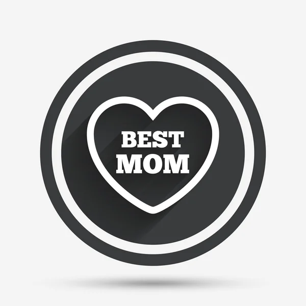 Meilleure icône maman signe . — Image vectorielle