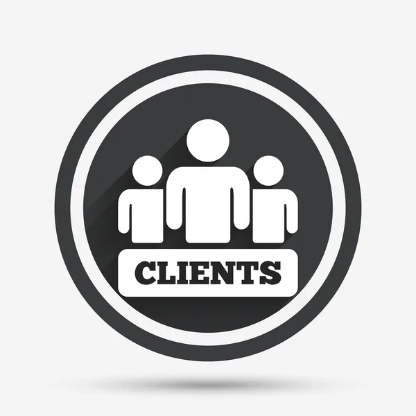 Clients ondertekend pictogram. — Stockvector