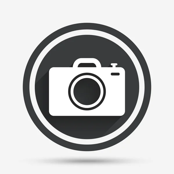 Photo camera sign icon. Photo symbol. — Stock Vector