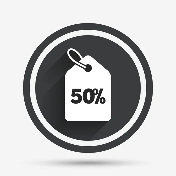 50% иконка цены продажи . — стоковый вектор