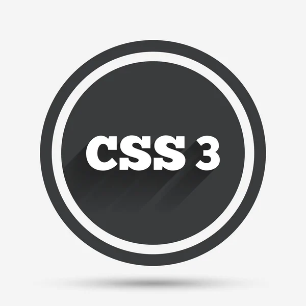 Css3 teken pictogram. — Stockvector