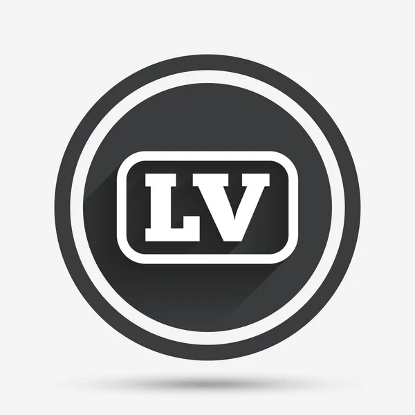 Latvian language sign icon. LV translation. — Stock Vector