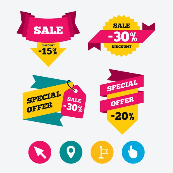 Sale price tag icons set — Stock vektor