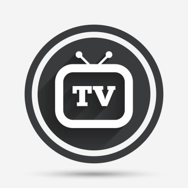 Retro Tv işareti simgesi