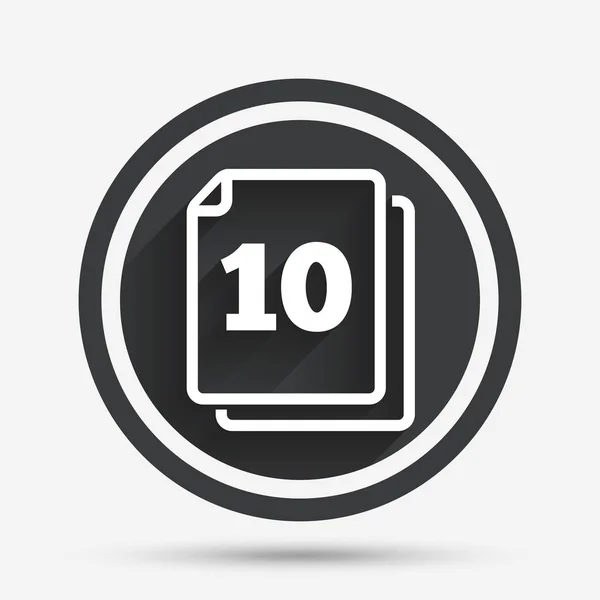 10 ark logga i pack ikonen. — Stock vektor