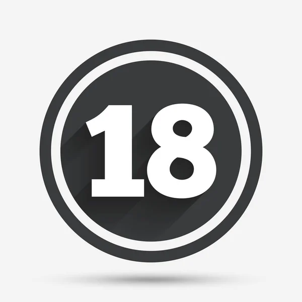 Signo de 18 años — Vector de stock