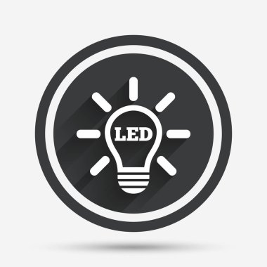 LED ışık lamba simgesi.