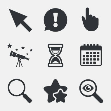 Fare imleci ve el işaretçisi simgeler.