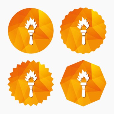 Meşale alevi işareti simgesi. 