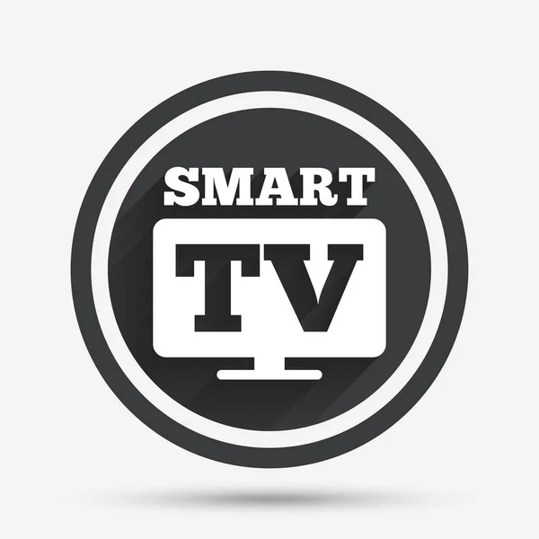 Widescreen Smart TV sign icon. — Stock Vector