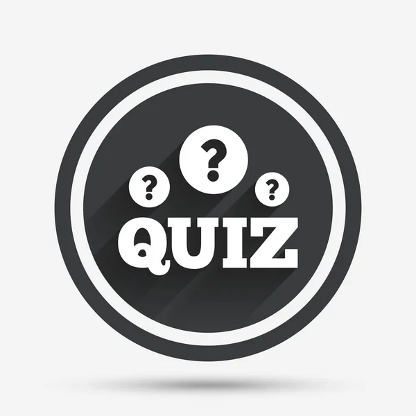 Quiz signo icono . — Vector de stock