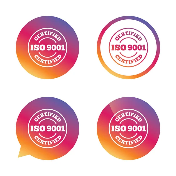 ISO 9001 сертифікований sig — стоковий вектор