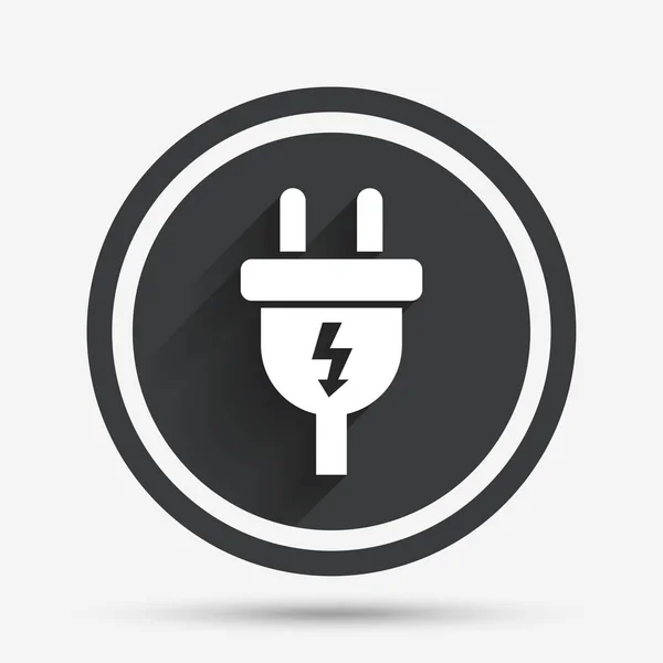 Electric plug sign icon. — Stock Vector