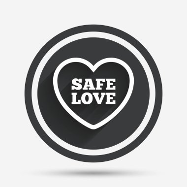 Güvenli sevgi işareti simgesi.