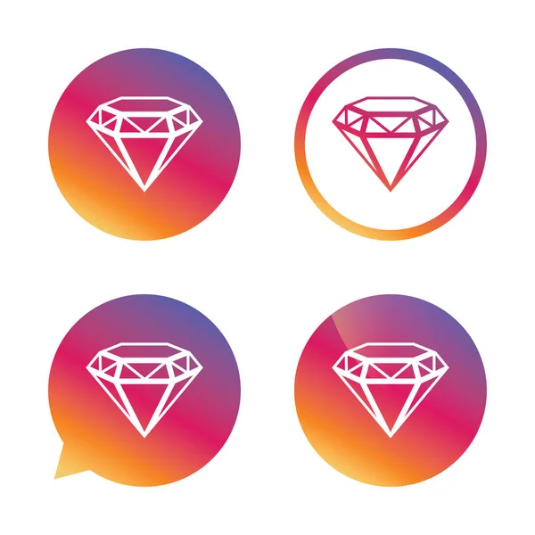 Diamond sign icon — Stock Vector