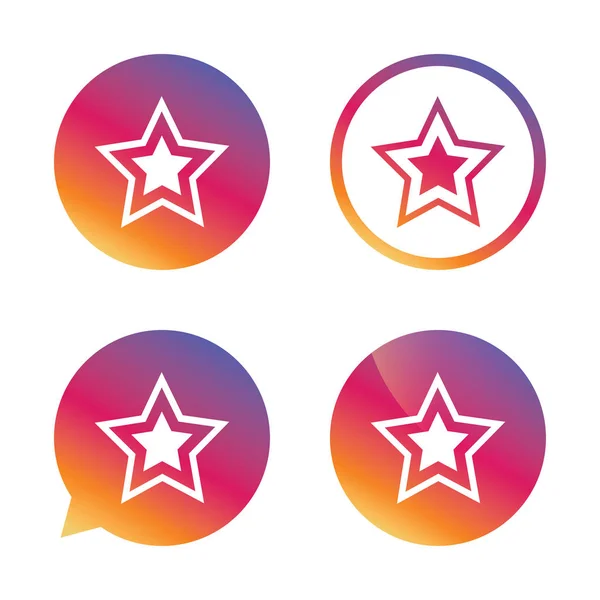 Star sign icon. Favorite button. — Stock Vector