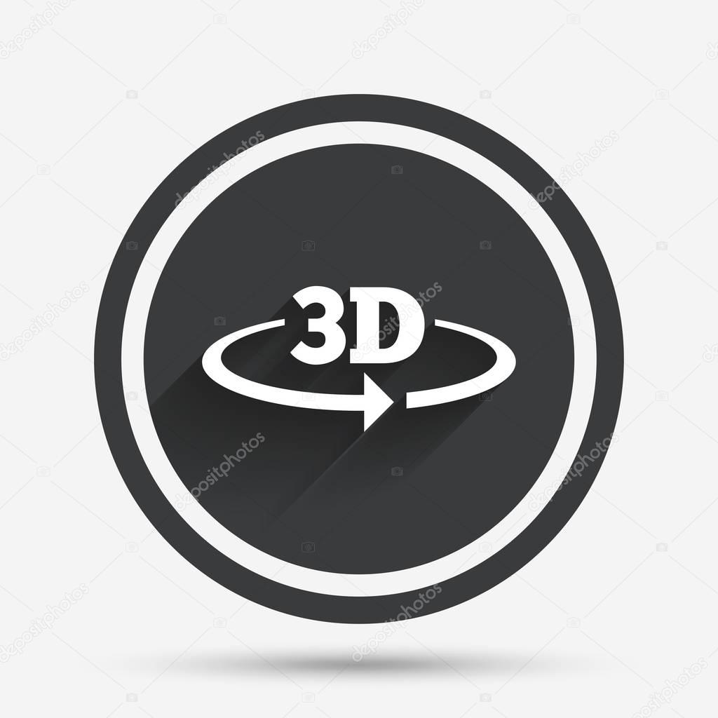 3D sign icon.