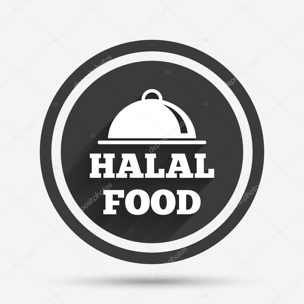Halal food product sign 