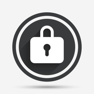 kilit işareti simgesi. 