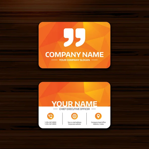 Business or visiting card template — Stock Vector