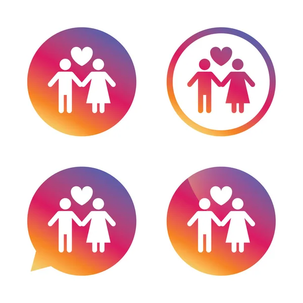 Couple sign icon. — Stock Vector