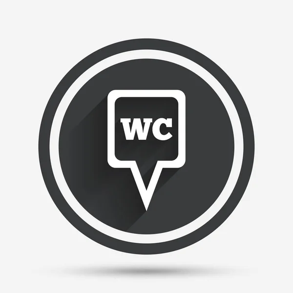 WC signo de inodoro icono . — Vector de stock