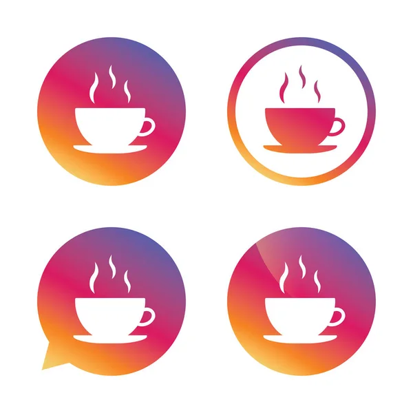 Taza de café icono signo — Vector de stock