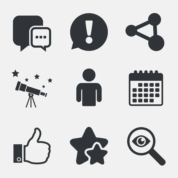 Iconos de redes sociales. — Vector de stock