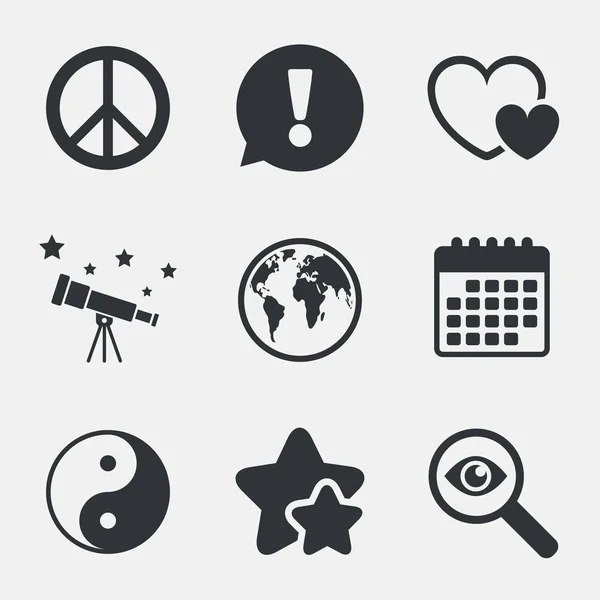 Wereld globe pictogrammen — Stockvector