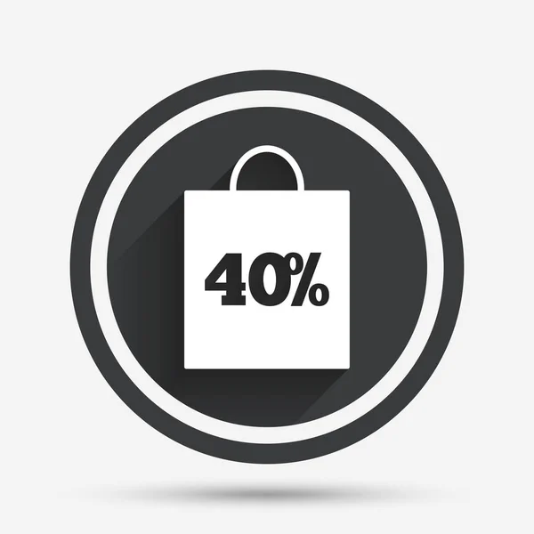 40% verkoop tas label sign — Stockvector