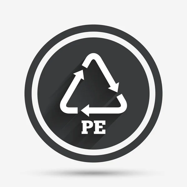 PE polyethyleen pictogram — Stockvector