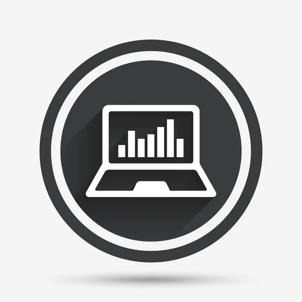 Laptop flat style icon — Stock Vector