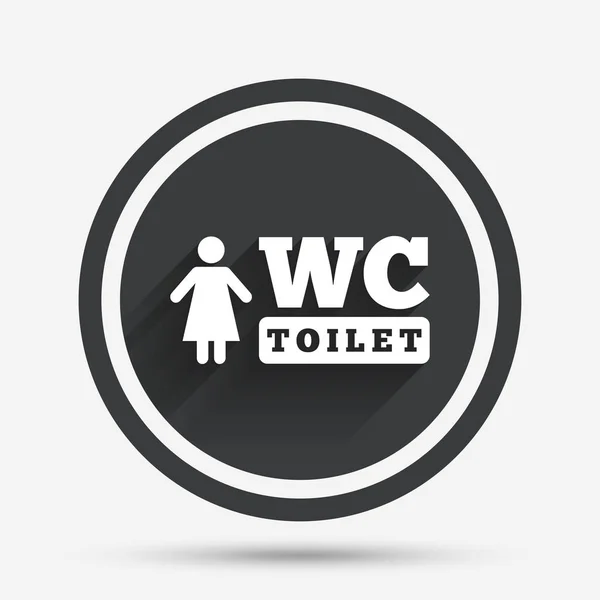 WC mujeres inodoro signo icono . — Vector de stock