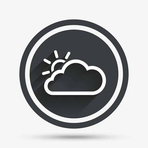 Cloud and sun sign icon. — Stock Vector
