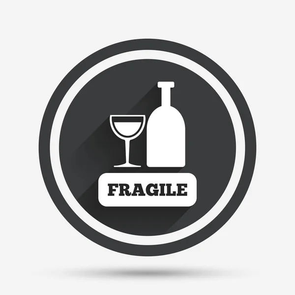 Signo de paquete frágil icono — Archivo Imágenes Vectoriales