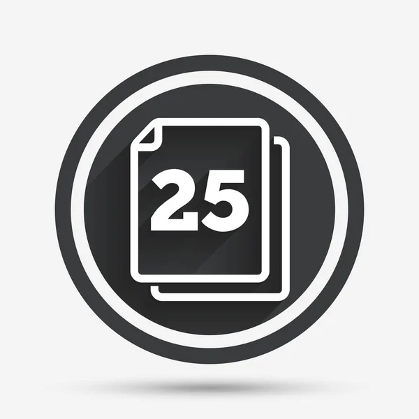 25 ark logga i pack ikonen — Stock vektor