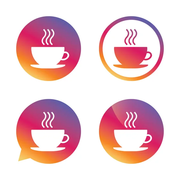 Taza de café icono signo — Vector de stock
