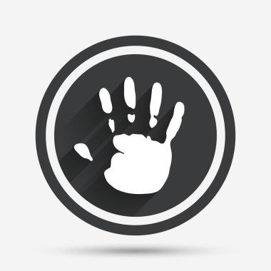 el baskı işareti simgesi. 