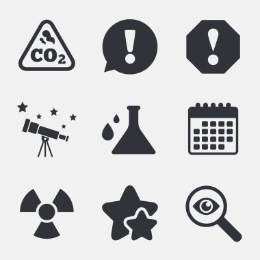 Dikkat radyasyon simgeler.