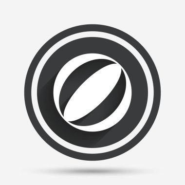 Plaj topu işareti simgesi