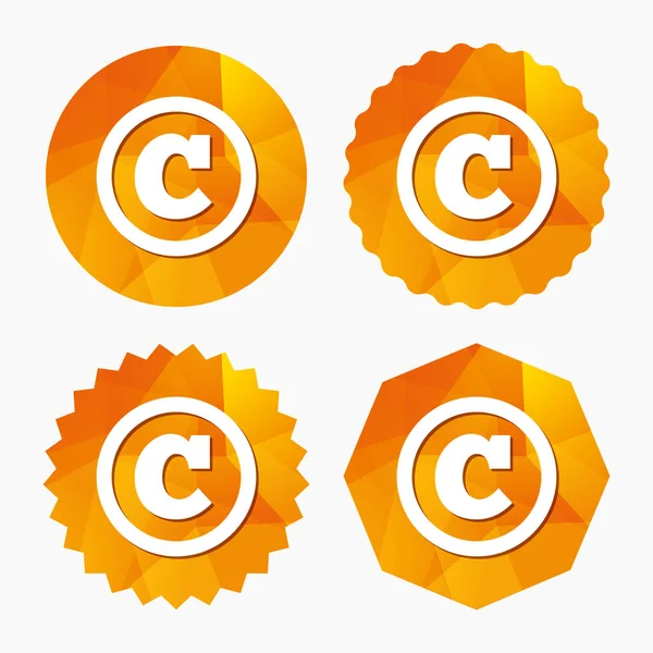 Signo de copyright icono — Vector de stock