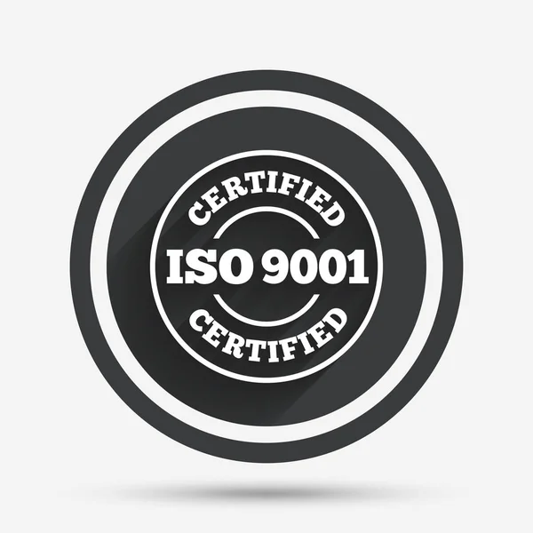 ISO 9001 tanúsított sig — Stock Vector