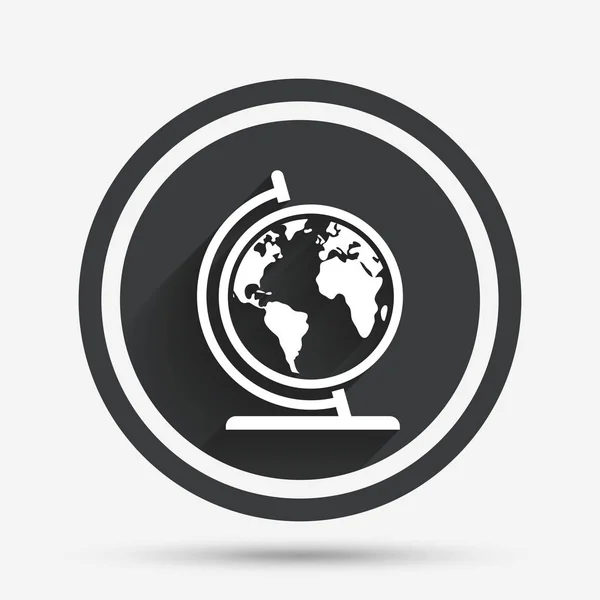 Globo signo icono — Vector de stock