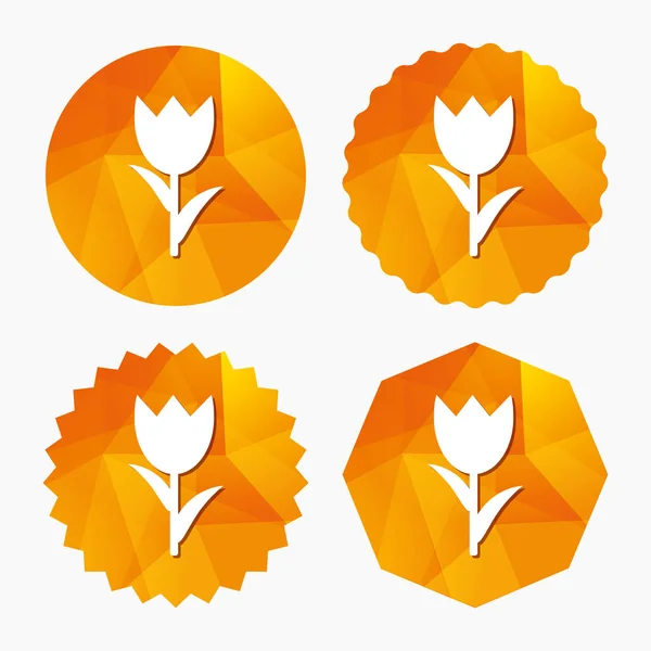 Flower sign icon. — Stock Vector